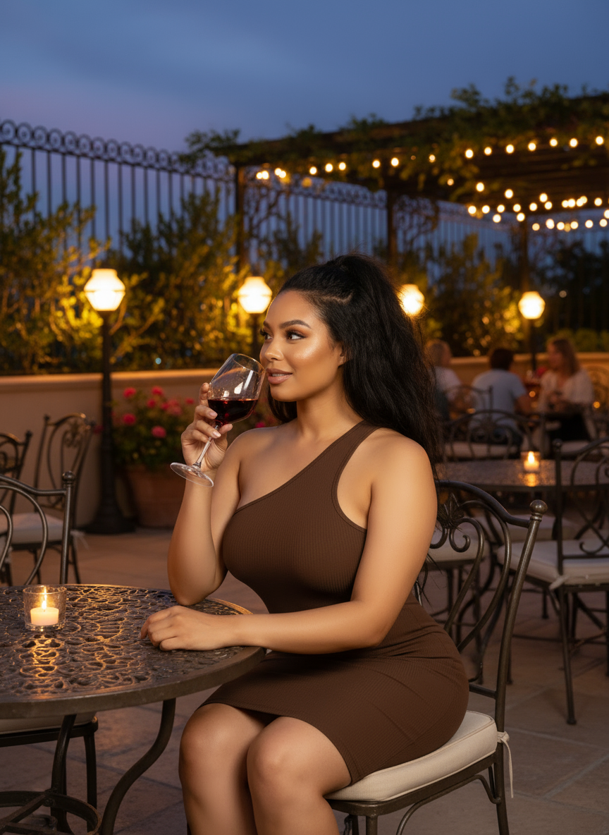 Asymmetrical Elegance – Eco-designed Shaping Dress