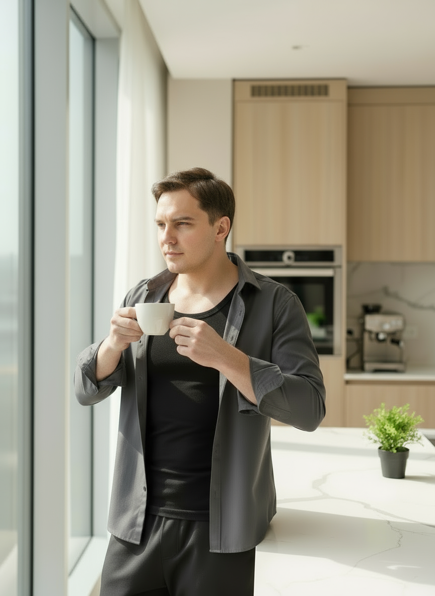 T-shirt Gainant Homme – Effet Ventre Plat & Silhouette Affinée