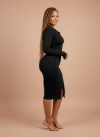 Elégance structurée -  Robe chemise gainante
