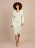 Elégance structurée -  Robe chemise gainante